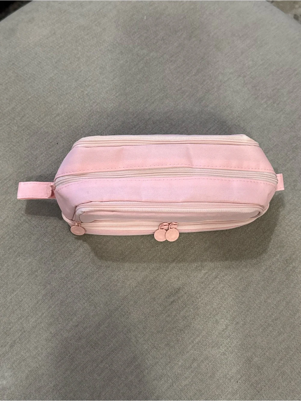 Pink Multi Compartment Organizer Bag / Pencil Pouch